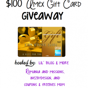 $100 American Express Gift Card giveaway ends 11/10