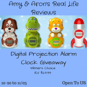 Digital Projection Alarm Clock Giveaway ends 11/03