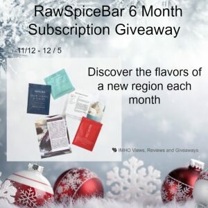 RawSpiceBar 6 Month Subscription Giveaway ends 12/5 #RawSpiceBar